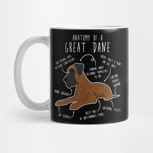 Brindle Great Dane Dog Anatomy Mug